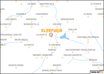 map of El Refugio