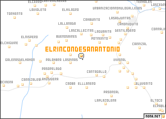 map of El Rincón de San Antonio