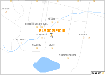 map of El Sacrificio
