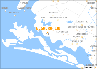 map of El Sacrificio