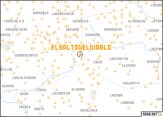 map of El Salto del Diablo