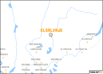 map of El Salvaje