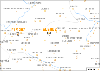 map of El Sauz
