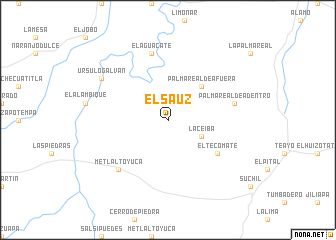 map of El Sauz