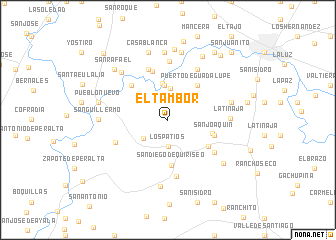 map of El Tambor