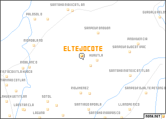 map of El Tejocote