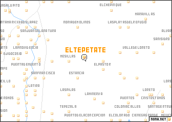 map of El Tepetate