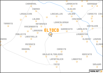 map of El Toco