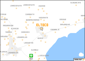 map of El Toco