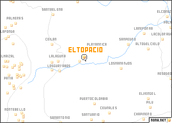 map of El Topacio