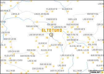 map of El Totumo