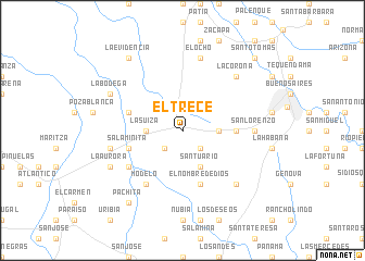 map of El Trece