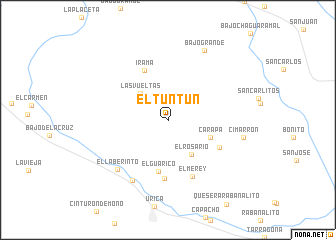 map of El Tuntún