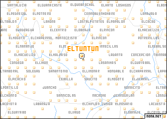 map of El Tuntún