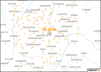 map of El Uval