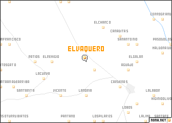 map of El Vaquero