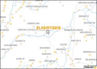 map of El Veintiseis