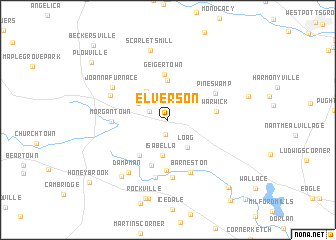map of Elverson