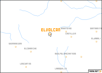 map of El Volcán