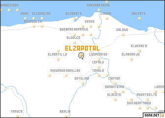 map of El Zapotal