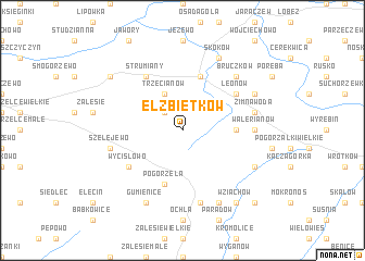 map of Elżbietków