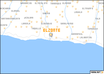 map of El Zonte