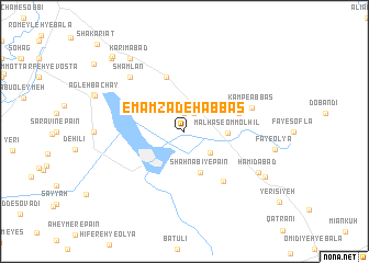 map of Emāmzādeh ‘Abbās