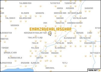 map of Emāmzādeh ‘Alī Aşghar