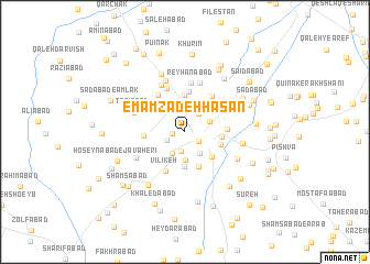 map of Emāmzādeh Ḩasan