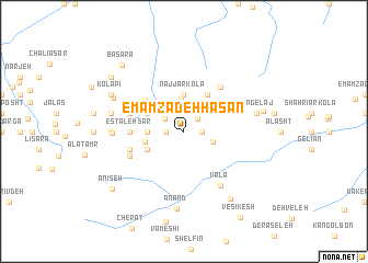 map of Emāmzādeh Ḩasan