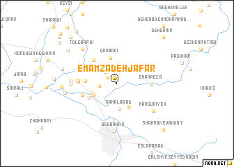 map of Emāmzādeh Ja‘far