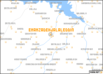 map of Emāmzādeh Jalal ed Dīn