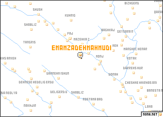map of Emāmzādeh Maḩmūdī