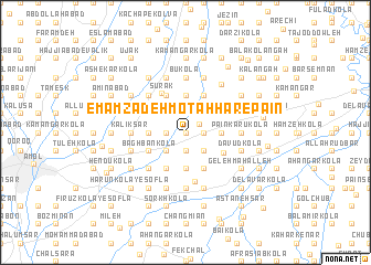 map of Emāmzādeh Moţahhar-e Pā\