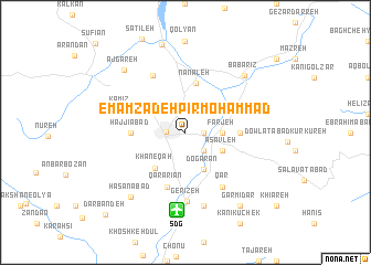 map of Emāmzādeh Pīr Moḩammad