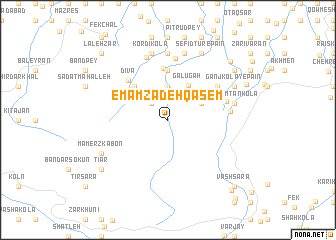 map of Emāmzādeh Qāsem