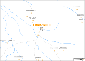 map of Emāmzādeh