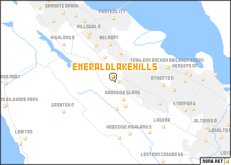 map of Emerald Lake Hills