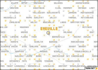 map of Emeville