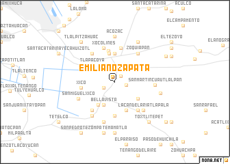 map of Emiliano Zapata