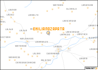 map of Emiliano Zapata