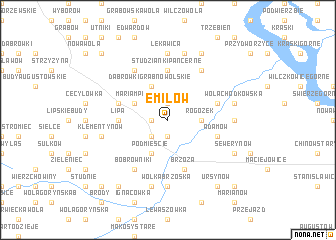 map of Emilów