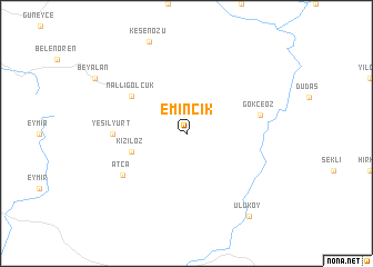 map of Emincik
