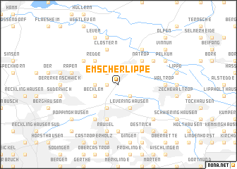 map of Emscher-Lippe