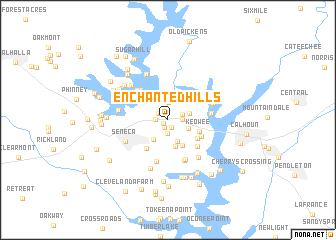 map of Enchanted Hills