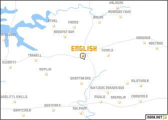map of English