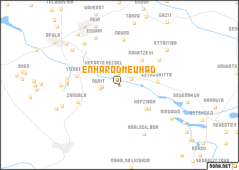 map of ‘En H̱arod Meʼuẖad