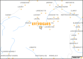 map of Entraigues