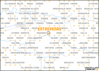map of Entrepeñas