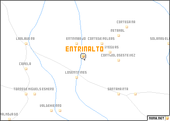 map of Entrín Alto